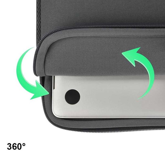 Etui Pokrowiec Na Laptopa Uniwersalne Notebook Torba 15" 15,6" Сzarny