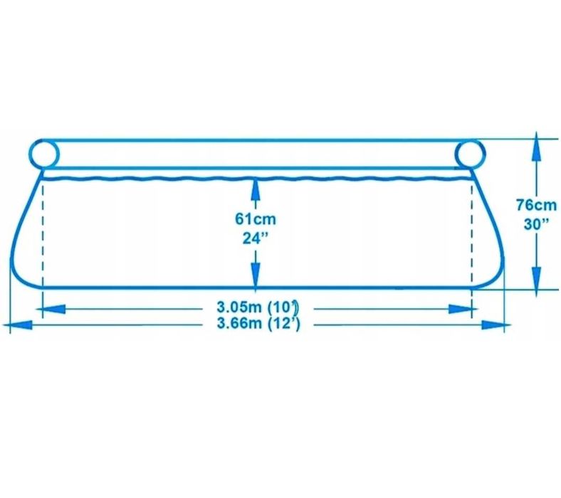 Basen rozporowy nadmuchiwany.