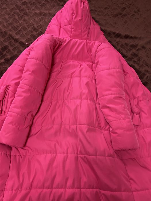 Пуховик малиновий