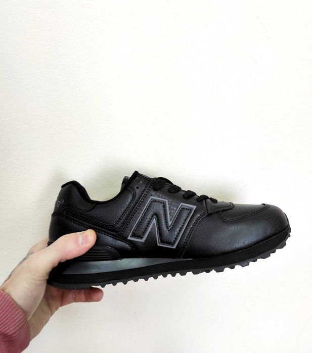 (1313) Кросівки New Balance 574 повністю чорні (41-46) nb нб NB