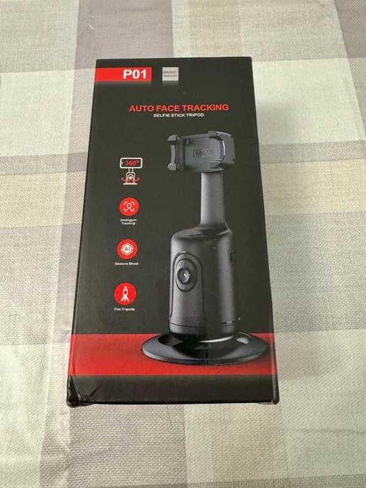 Suporte telemóvel P01 360 graus com rastreio facial