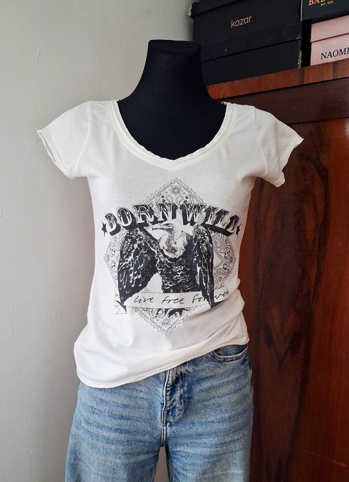 T-shirt, koszulka bawełniana, XS, H&M.
