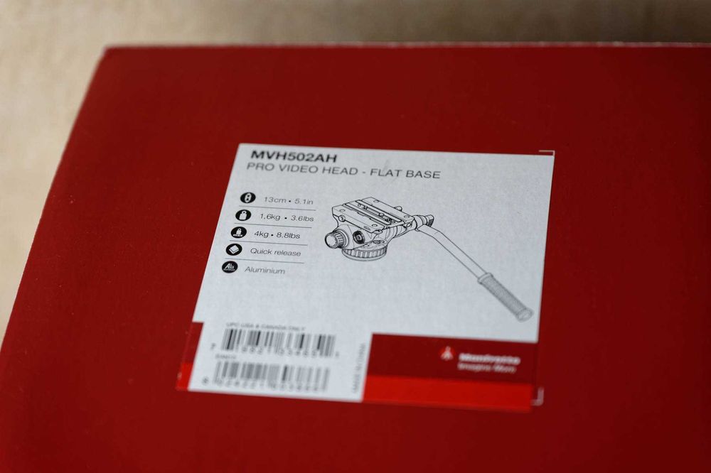Głowica Manfrotto MVH502AH z płaską bazą 75 mm Pro Video  NOWA