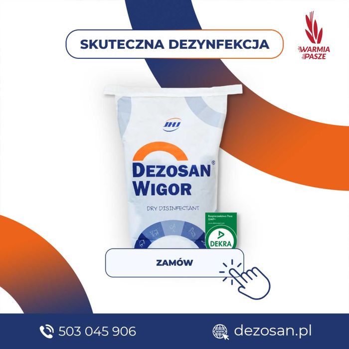 Dezosan 250 kg – Profesjonalna dezynfekcja ściółki | Transport w cenie
