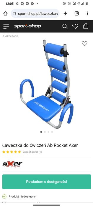 Aparat Ab Rocket do kształtowania mięśni brzucha