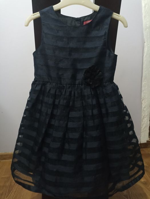 Granatowa sukienka w paski