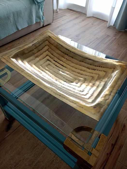 Travessa latão 56x37x6 cm.Entrega Setúbal ou CTT.Ler descrição total!