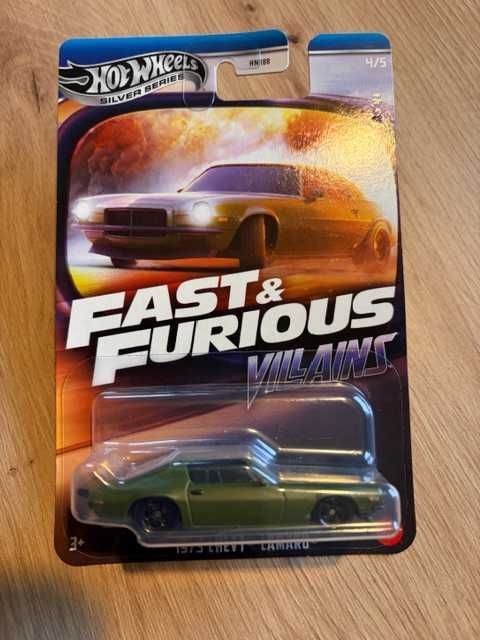 Hot Wheels Silver series Fast and Furious villains 1973 Chevy Camaro