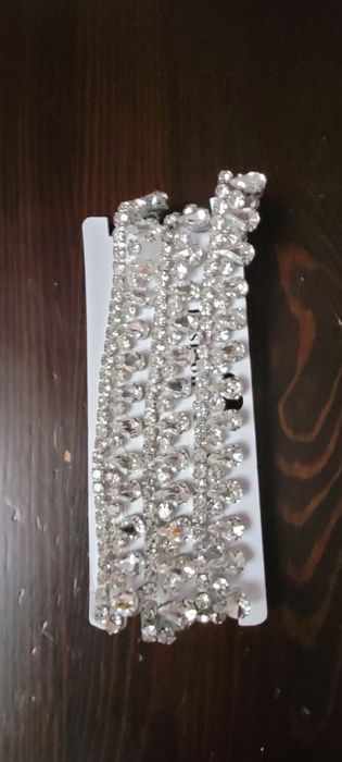 Taśma ozdobna, łańcuszek, z kryształkami