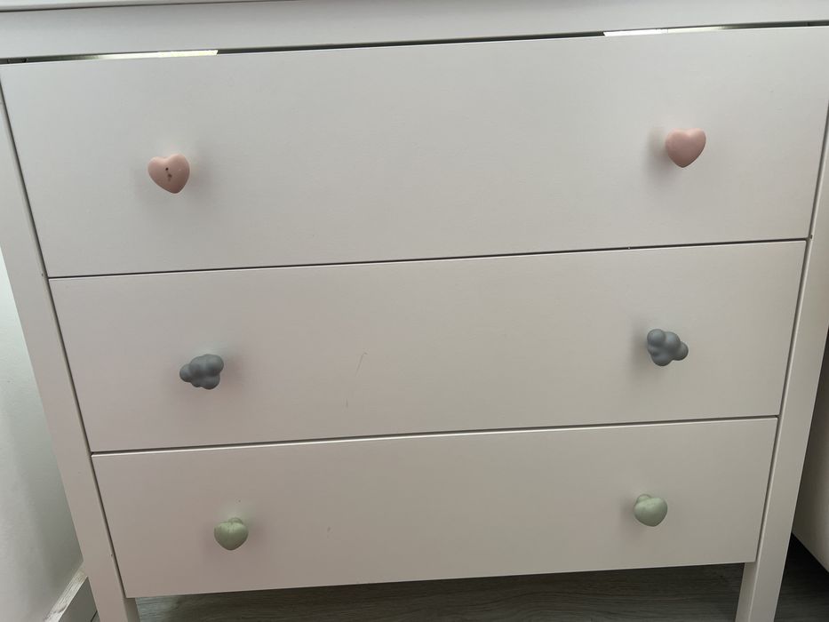 Cómoda IKEA Branca com 3 Gavetas e Puxadores Zara Home