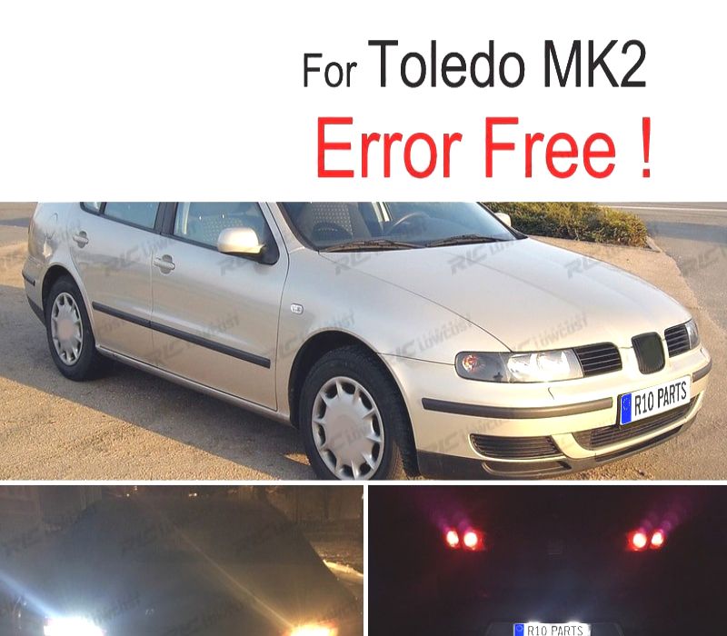 KIT COMPLETO 4 LAMPADAS LED INTERIOR SEAT TOLEDO MK2 1 M 1M2 99-04