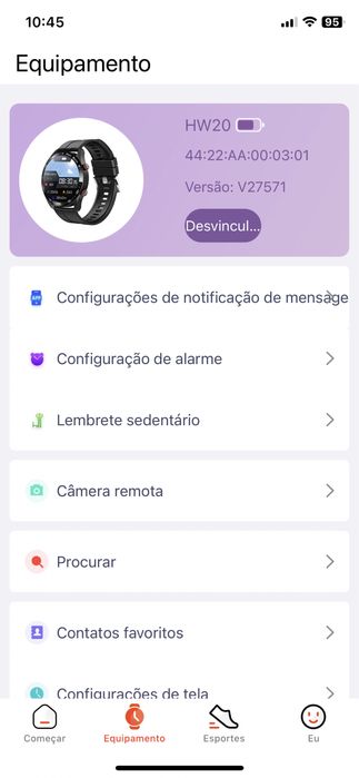 Smartwatch HW20 novo