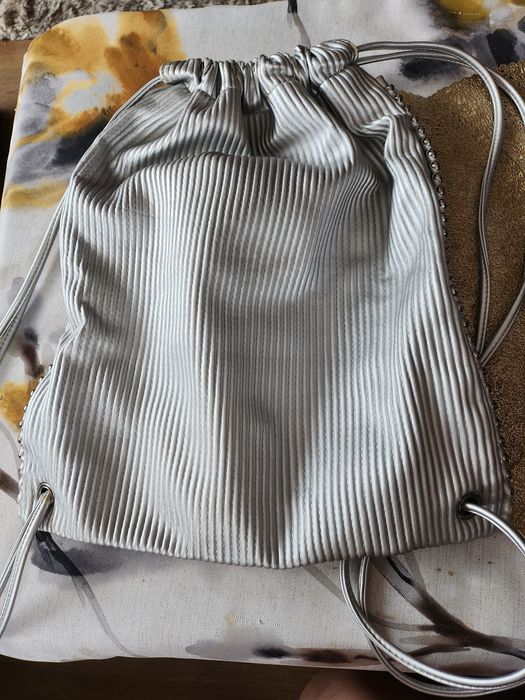 Worek / plecak srebrny