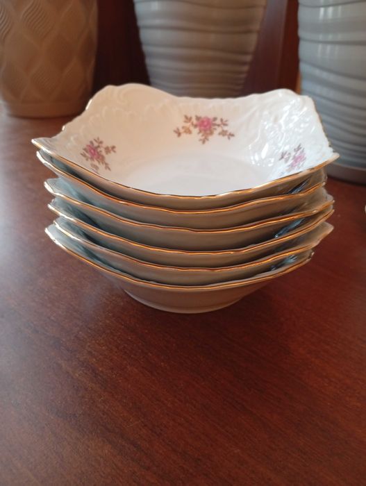 Miseczki deserowe/do lodów, retro porcelana