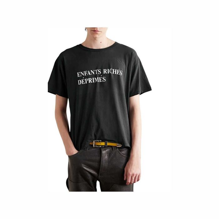 Футболка Enfants Riches Deprimes Classic Logo Distressed T-Shirt Black