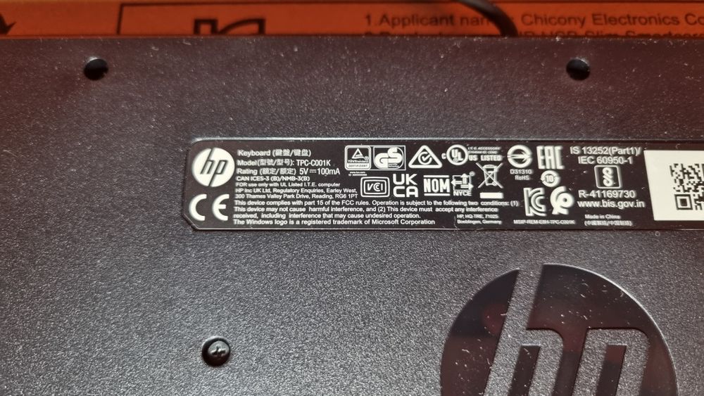 HP Z9H48AA USB Slim Smartcard Keyboard — New, OEM Box, PT Layout64550839898370124