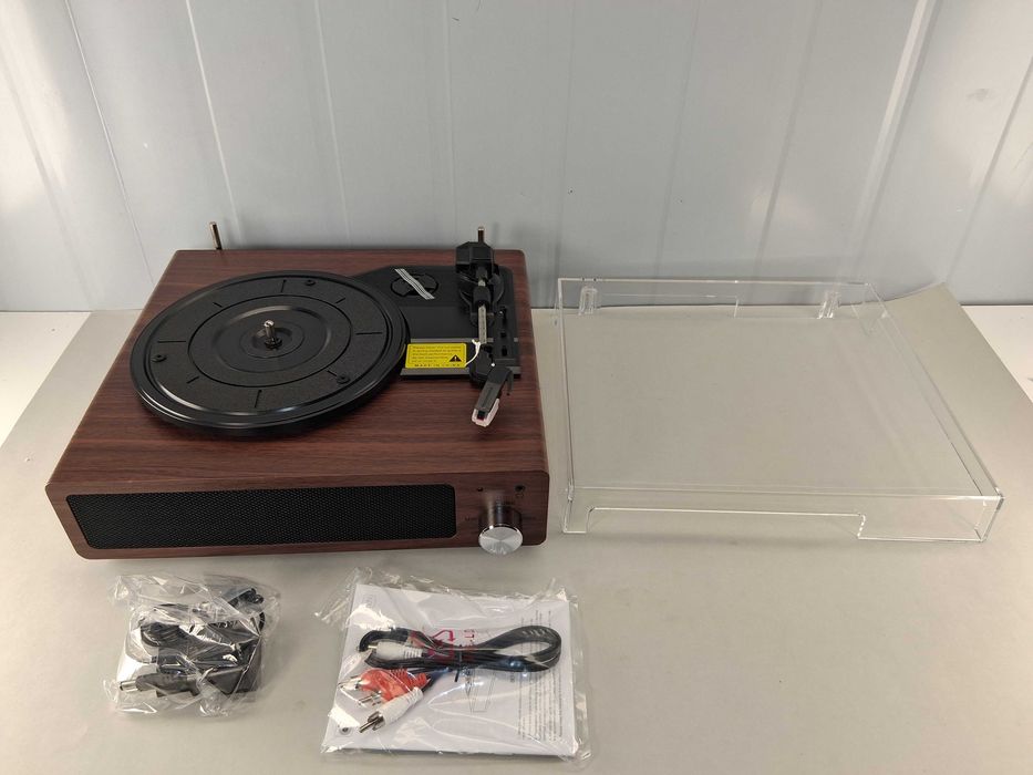 C219 Odtwarzacz Turbntable A6 Retro Audio Player z Głośnikami i USB