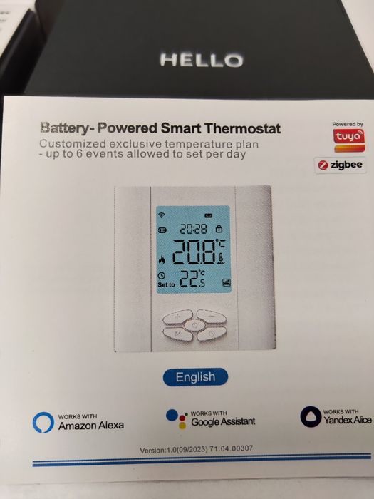 Termostat do pieca, klimatyzacji zigbee