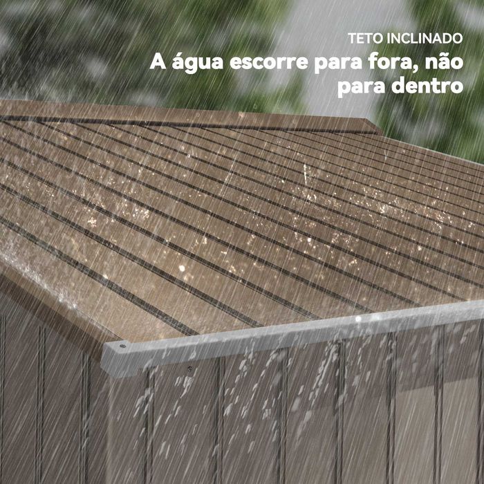 Abrigo exterior em aço galvanizado 277x195x192 cm