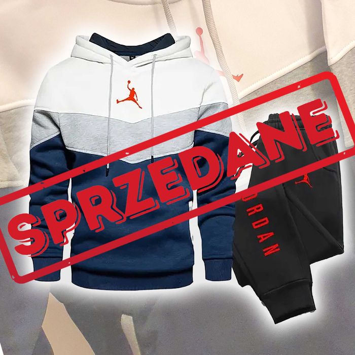 Dres Męski Młodzieżowy Jordan Style Komplet Bluza Kangurka Spodnie XL