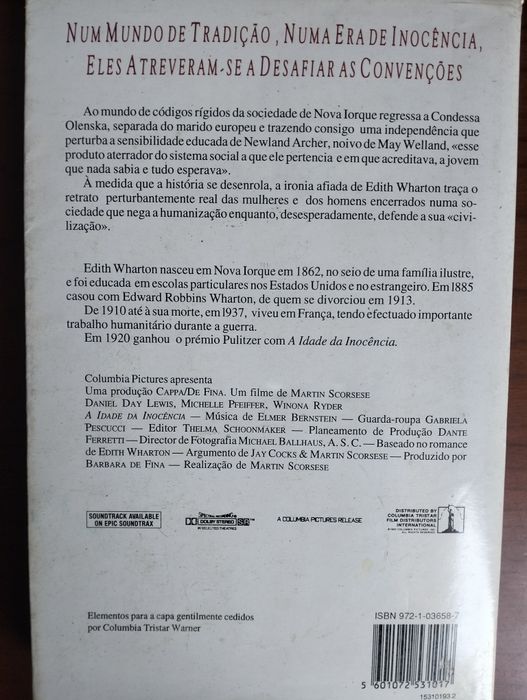 Livro A Idade da Inocência