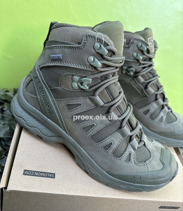 Берцы Salomon Quest 4D Forces GTX Olive Gore-Tex тактические военные ботинки для ЗСУ