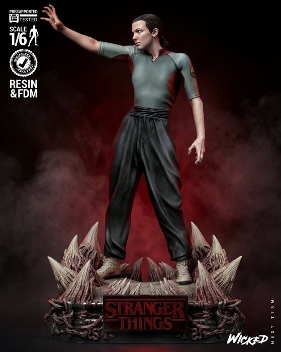 Figurka 3D  Stranger Things ELEVEN– Fan Art, druk 16K