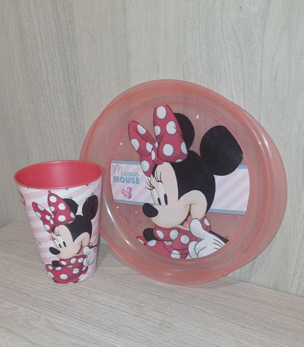 Набор посуды детской пластиковой Disney (стакан, тарелка)
Мини Маус