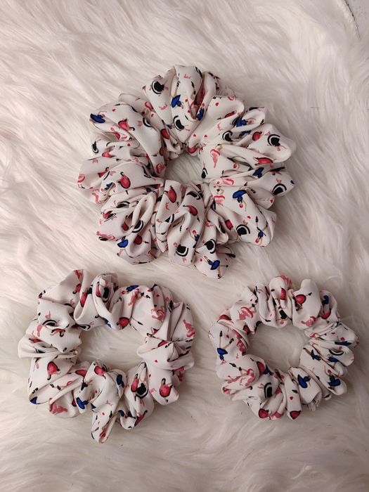 Scrunchie do włosów rozm XL Jedwab silk