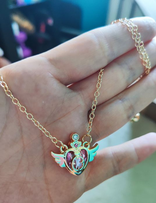 Sailor Moon - naszyjnik wisiorek broszka transformacji