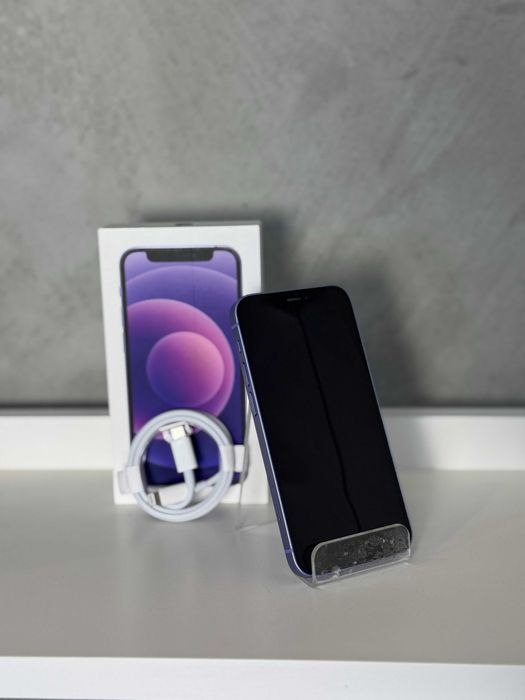 Apple iPhone 12 mini 128GB Fioletowy | Pudełko | Kabel | 73% baterii