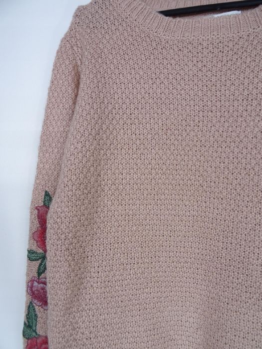 Sweter z haftem Primark 140 9/10 lat dziergany