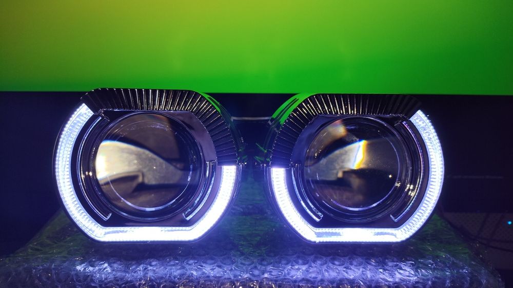 Би лед линзи 2.5дюйма 45-55Ват. 6000к h4-h7 hella 3R