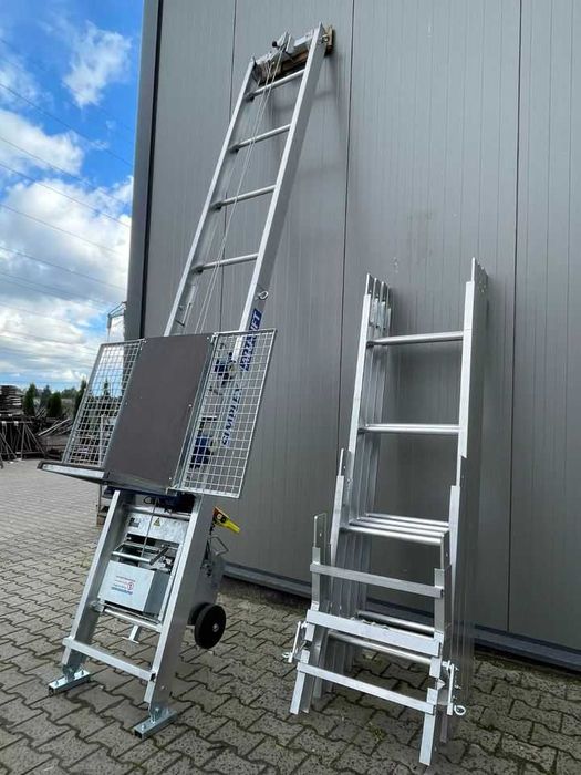 Drabina dekarska Niemiecka SIMPLEX STI 250 12m NOWA Winda Wyciąg GEDA
