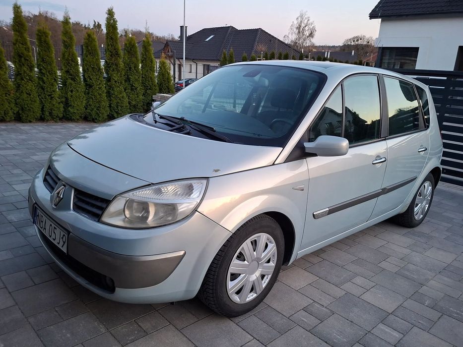 Renault Scenic 1.6 benzyna 115KM 2004r. bardzo zadbany grzane fotele panorama HAK