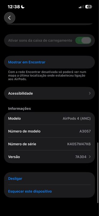 AirPods 4 (Anc) Novos+ Caixa completa