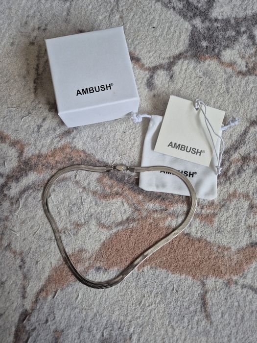Nike x Ambush meski damski srebrny naszyjnik zestaw prezent