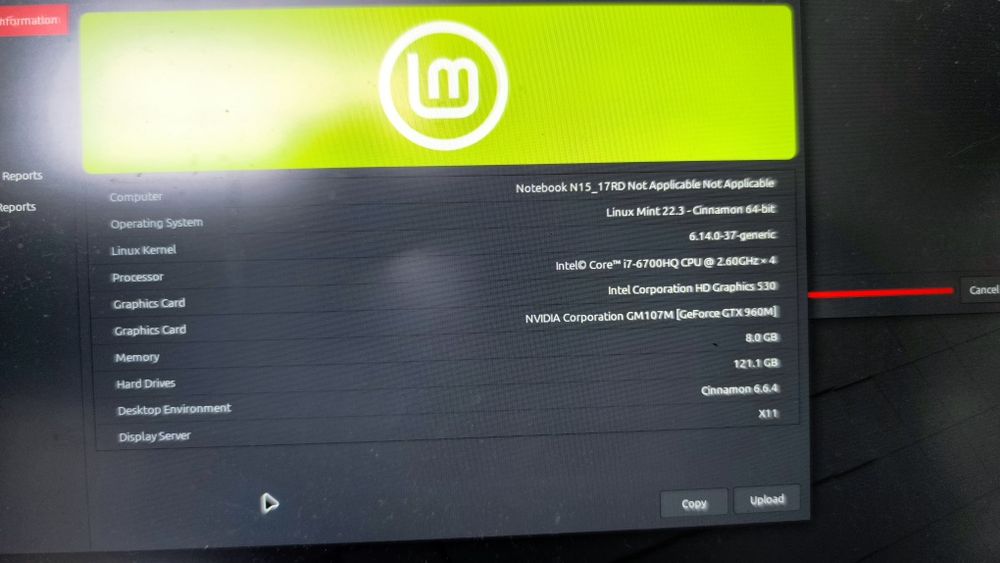 Clevo N15-17RD | i7-6700HQ | GTX960M | 8GB RAM | 120GB SSD