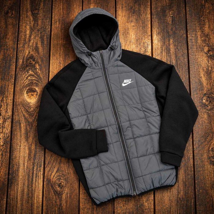 Куртка мужская Nike Tech до 0°C демисезонная стеганая найк пуховик с капюшоном