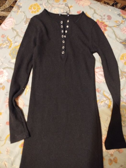 Nowa czarna sukienka maxi długa Zara S 36