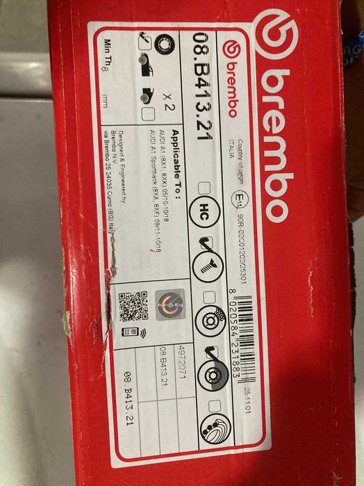 Discos de travão traseiros Bremo 08.B413.21 - Novos