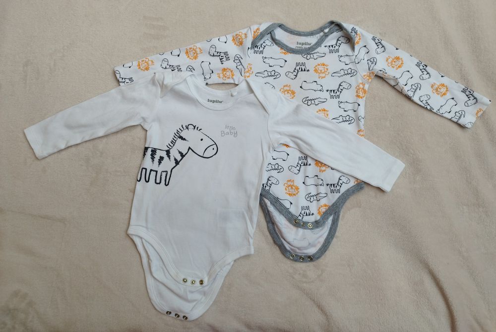 2x body z długim rękawem Lupilu r. 86/92
