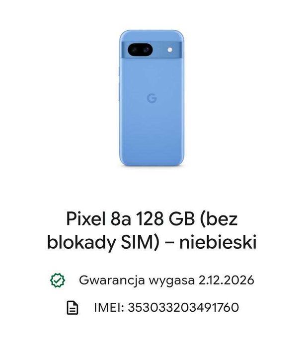 Google Pixel 8a *stan BDB *AI