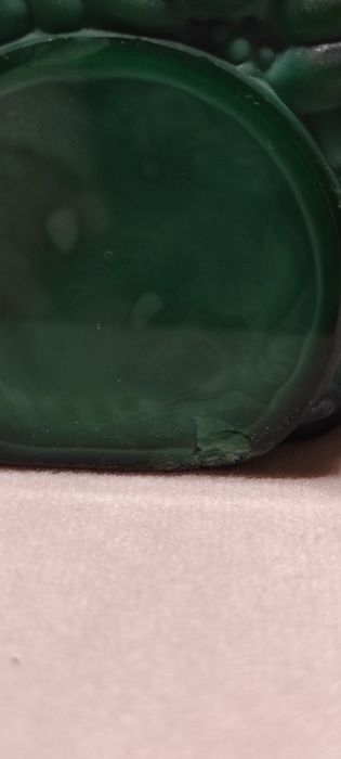 Schlevogt zielone szkło malachitowe perfumetka