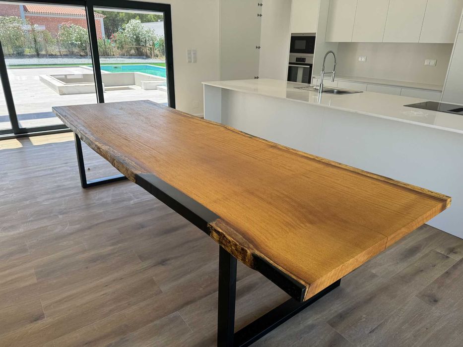 Live edge table, oak, chestnut, acacia, exotic woods made to measure