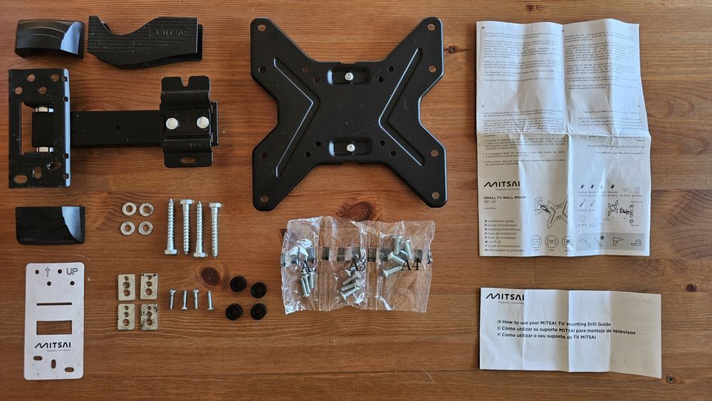 Mitsai Suporte de parede para TV 26 a 42 polegadas