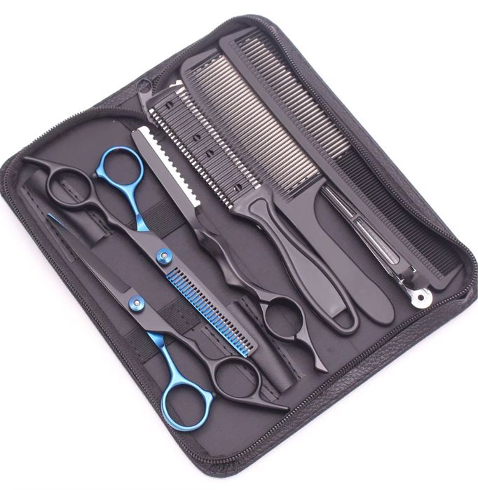 Conjunto De Tesouras De Barbeiro, Tesoura De Afiar, Tesoura De Mes, Tesoura De Cortar Cabelo, Acessório De Estilagem De Cabelo, , Para Homens, Mul