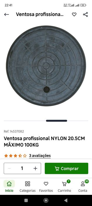 Ventosas para ladrilhos/vidros 100kg carga(ler discrição)