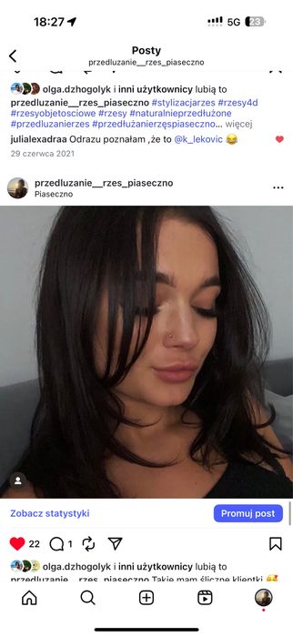 Profesjonalne przedluzanie rzes