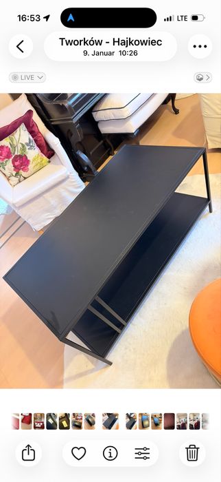 Modny stolik kawowy KUMLINGE metal stol